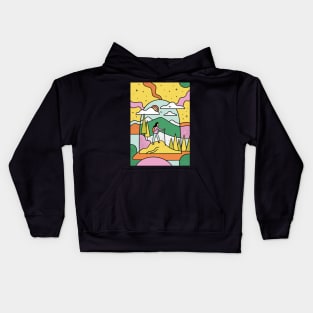 Hiking Pop Art Kids Hoodie